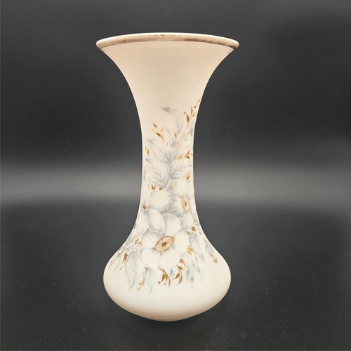 Opalinglas vase handbemalt mit - vase,
