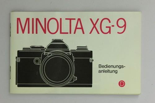 Anleitung manual minolta 9 - anleitung,