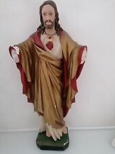 Antike gosse alte Jesus Heiligenfigur Figur Statue Skulpture Höhe 85 cm x 40 cm