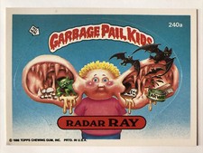 Garbage Pail Kids Topps 1986 Sticker Original Serie 6 Radar Ray 240a