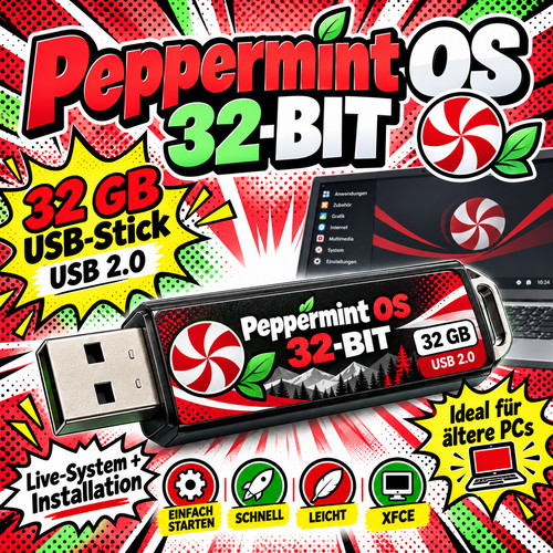 Peppermint bit 32 gb - 32-bit,
