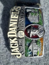 Herrengürtel mit Jack Daniels Logo-sehr schön und selten-mit verchromten Concho 