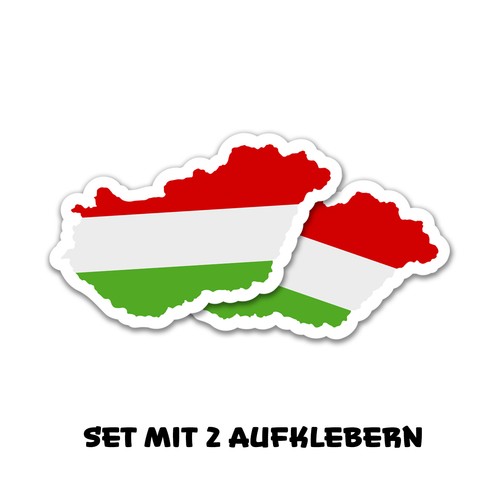 Aufkleber länderfahne - 2x,