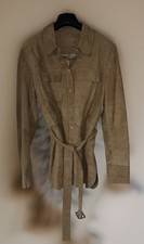 Strandfein Wildlederjacke 38 ,Khaki/schlamm ,neu und entzückend 