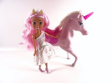 Zuru "Sparkle Girlz" Modepuppe + Einhorn mit  Funktion wie abgebildet (14321)