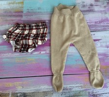 La Coqueta Strumpfhose Baby 12M Merinowolle u. Neck&Neck Windelhose 12M Kariert