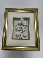 Porzellan Blumenbild Relief