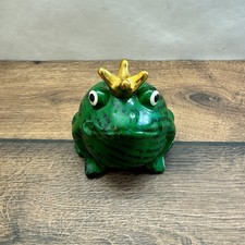 Frosch Spardose Krone Grün / frog money bank crown