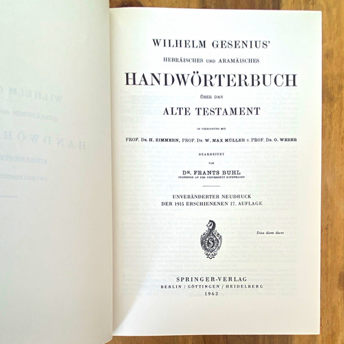 Gesenius hebräisches - gesenius,