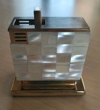 Augusta Patent Tischfeuerzeug Perlmutt 1950/60er Jahre Vintage 