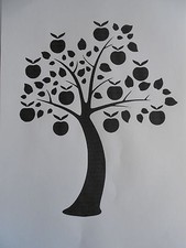 Schablone Apfelbaum auf A4