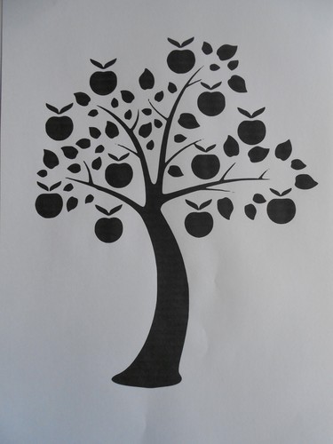 Schablone apfelbaum auf - schablone,