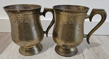 2 alte Messing-Becher /
