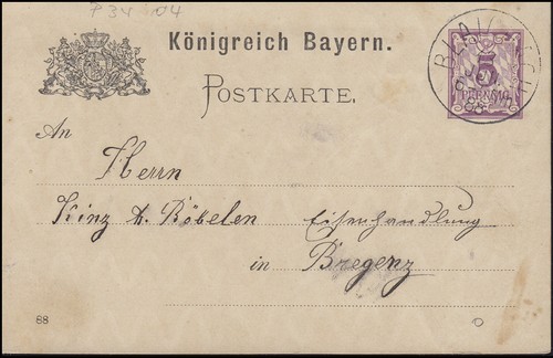 Bayern postkarte ziffer - bayern,