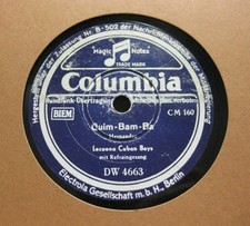 LECUONA CUBAN BOYS  La Conga de Jaruco / Quim-Bam-Ba COLUMBIA DW 4663 (160)