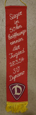 DDR Radsport Wimpel Sieger im 50 km Eröffnungsrennen der Jugend 28.3.1954 Dynamo