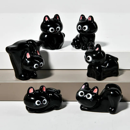 Schwarze katze figur mini - schwarze,