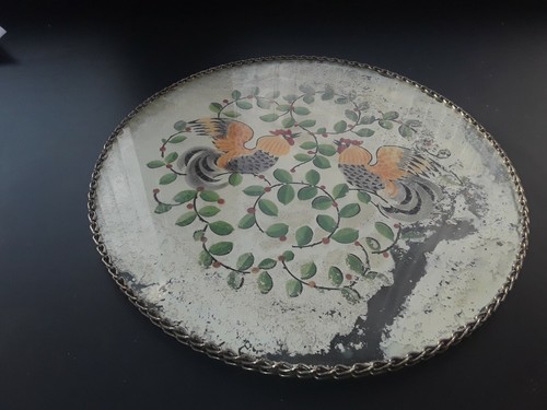 Vintage tortenplatte mit glas - mit,