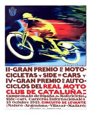 Vintage Rennplakat Wandkunst