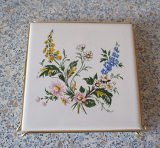 Vintage alter blumen fliesen - vintage,