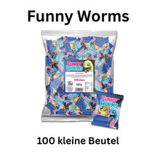 100x Funny Worms Fruchtgummi