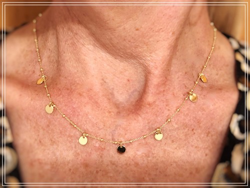 Goldkette collier mit - -,