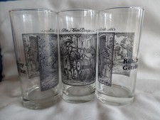 Set 4 Gläser 0,2 Liter mit Zunftbild "Der Biertrager", Kühlbrey Getränke, Gilde 