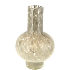 XL Glas Vase Sarina grau 19 x