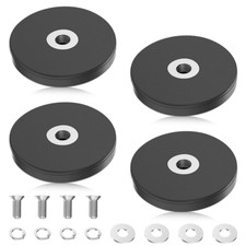 Neodym Magnete Gummiert, 4 Stück Haftkraft Magnetsysteme mit Gummimantelm Ø 43mm