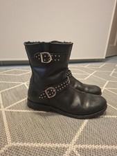 Gallucci Boots Stiefelette 36 Schwarz Gefüttert Italy Leder