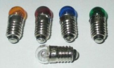 E5.5 Schraubsockel 3,5V   6mm  AUSWAHL: klar,rot,grün,gelb,blau  *NEU*