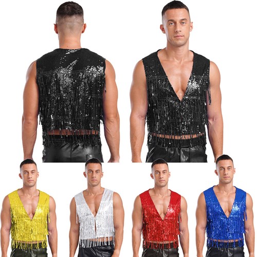 Herren paillettenweste gitzer - herren,