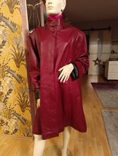 Mantel Weinrot echtes Leder