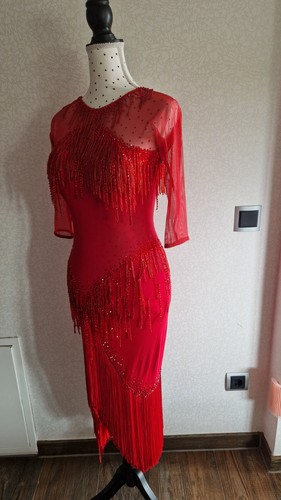 Latein turnierkleid rot - turnierkleid,