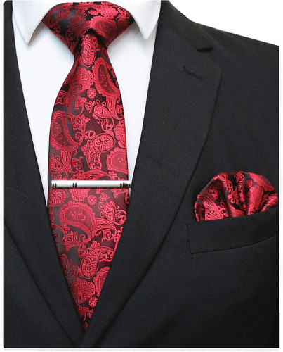 Herren krawatten set paisley - krawatten,