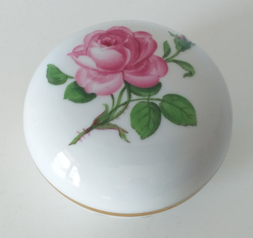Meissen deckeldose rosen - deckeldose,