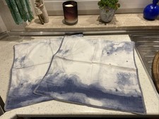 Broste Copenhagen Kissenhüllen Kissen Kissenüberzug Blau Weiß 47x47 cm 2 Stück 