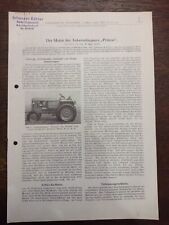 Original Sonderdruck "Konstruktion" vom Primus Schlepper Motor
