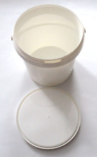 10 x Eimer mit Deckel 1  Liter Weiß Leereimer, lebensmittelecht