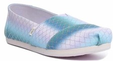 TOMS Multi Schimmernd Waage Meerjungfrau Aufdruck Klassisch IN Colo Size UK 3 -