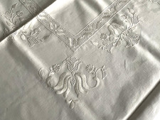 Vintage Tischdecke Leinen