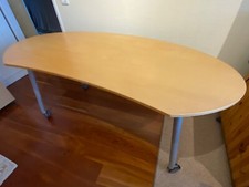 Hülsta Now! Schreibtisch in Buche (160 cm x 70 cm) mit Rollwagen