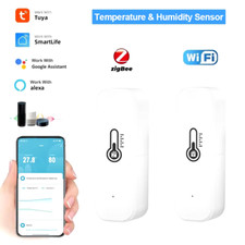 Tuya Zigbee WIFI Temperatur Luftfeuchtigkeits Sensor Smart Life APP Alexa Google