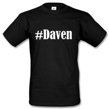 T-Shirt #Daven Hashtag Raute für Damen Herren und Kinder