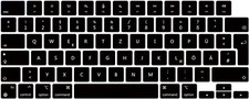 Weiche QWERTZ Silikon-Tastaturfolie für MacBook Pro 14 16 2024 M4 M3 M1 Pro Max