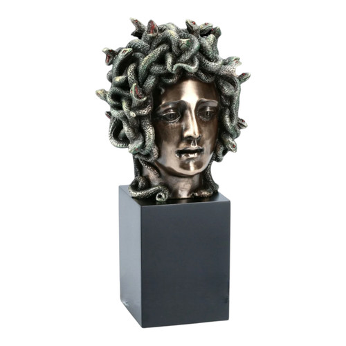Medusakopf figur auf sockel - figur,