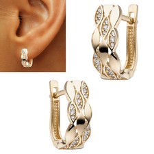 Kleine breite Klapp Creolen