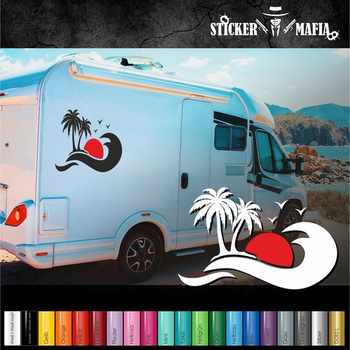 Aufkleber sun camper wohnmobil - sun,