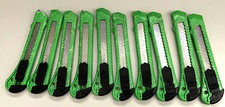 10x Cuttermesser 18 mm Cutter Teppichmesser Kartonmesser Paketmesser Grün NEU