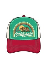 King Kerosin Cap Trucker California Herren Cap Mütze grün weiß rot 